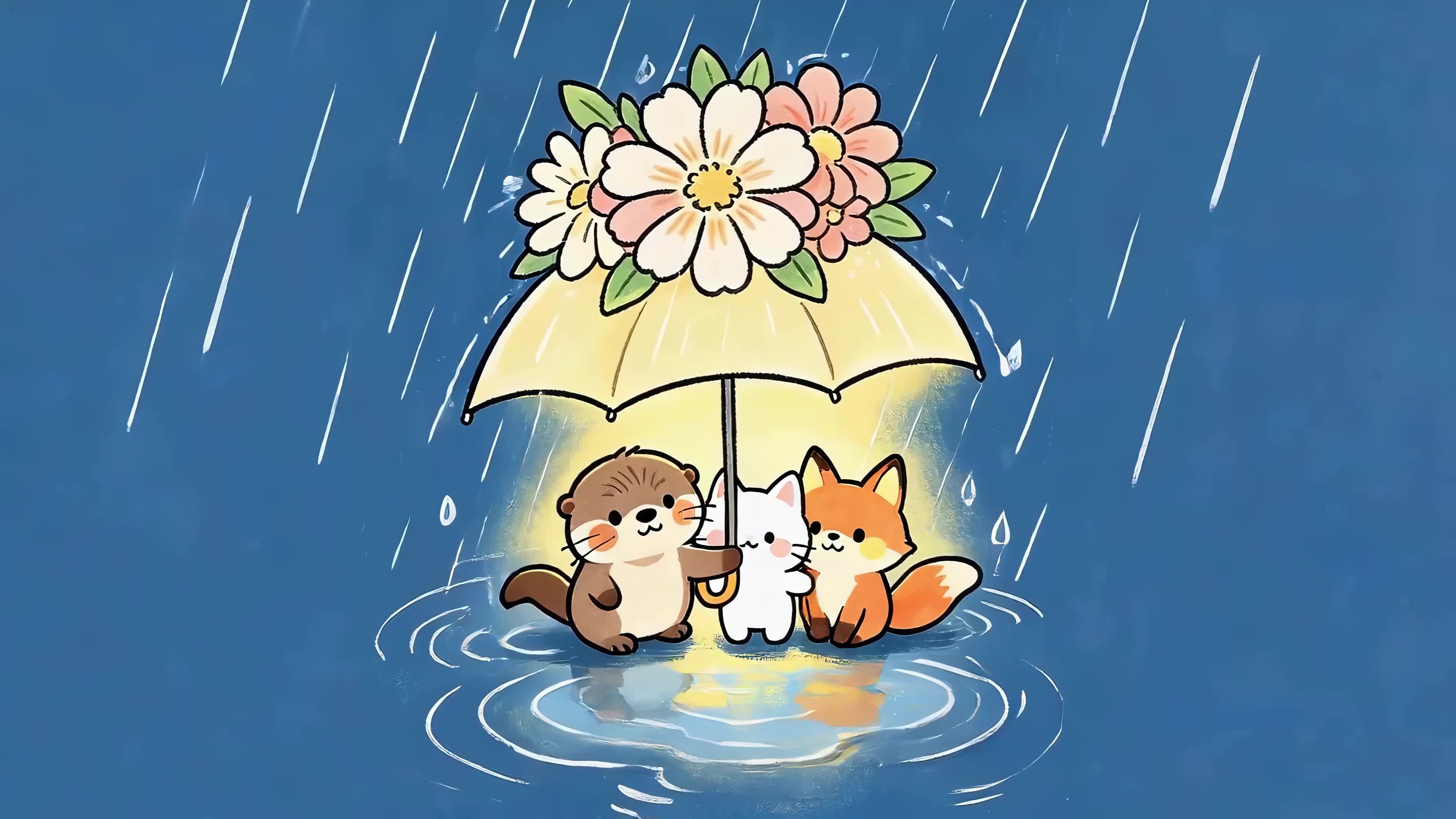 雨中的小可爱