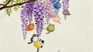 彩色小猫