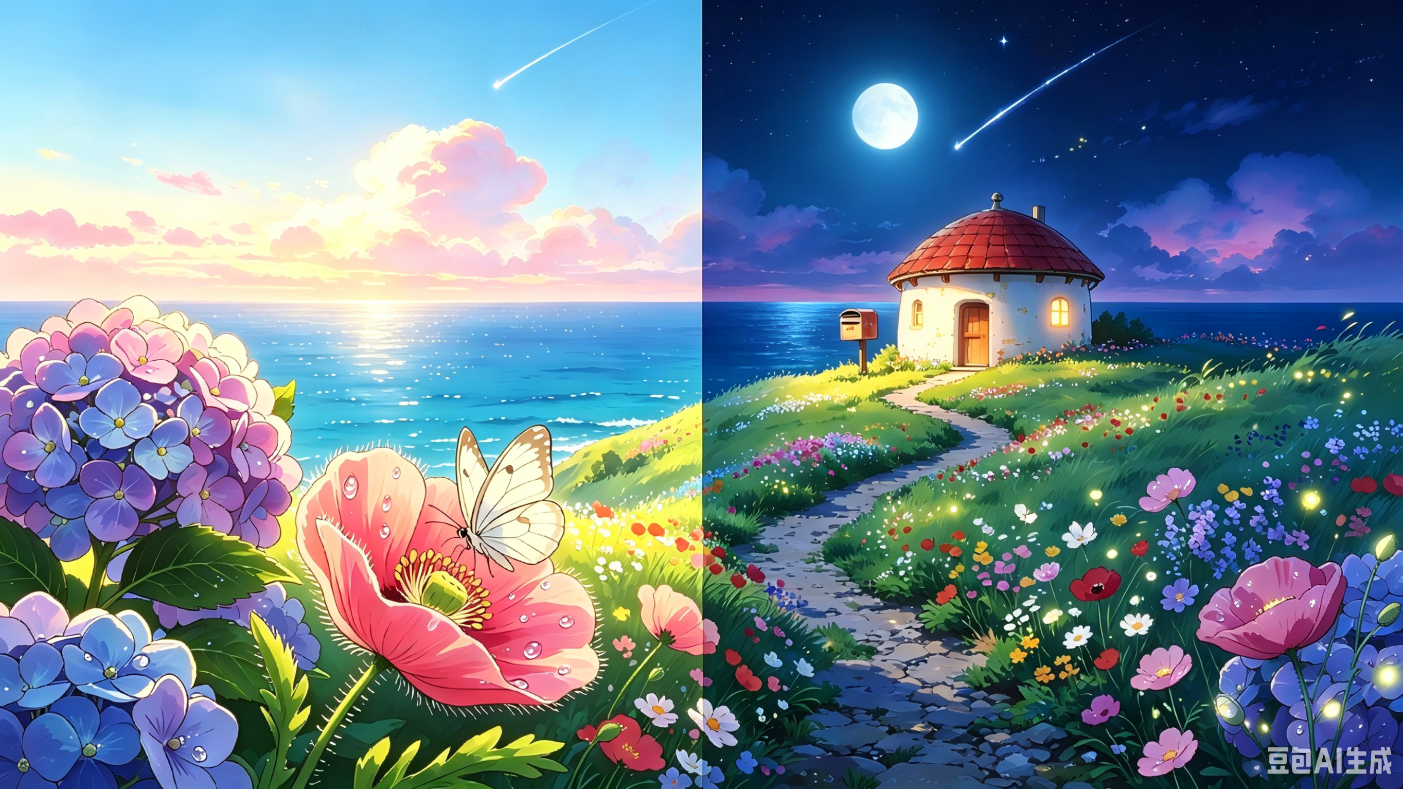 海边花蝶小屋（昼夜交替/音乐交互）