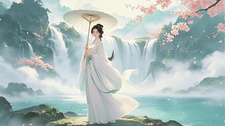 古风撑伞美女