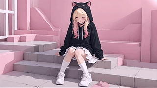 粉阶猫耳少女