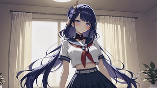 紫发少女