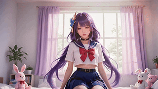 紫发少女