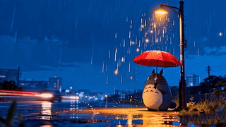 雨中龙猫