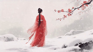 雪中红妆