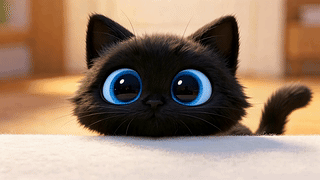蓝眼黑猫