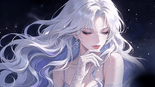 白发托腮少女(限免)