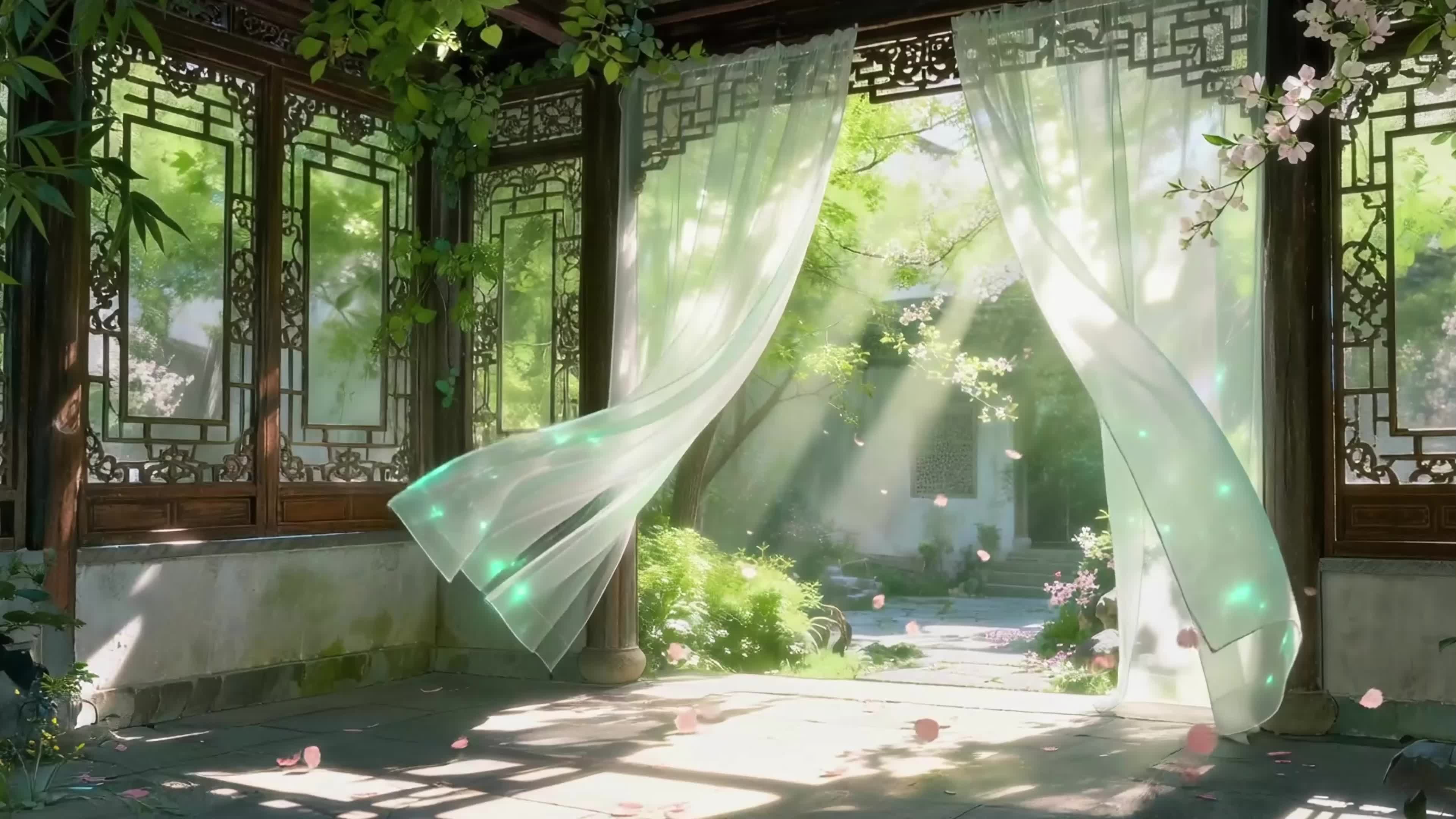 绝美古风庭院美景