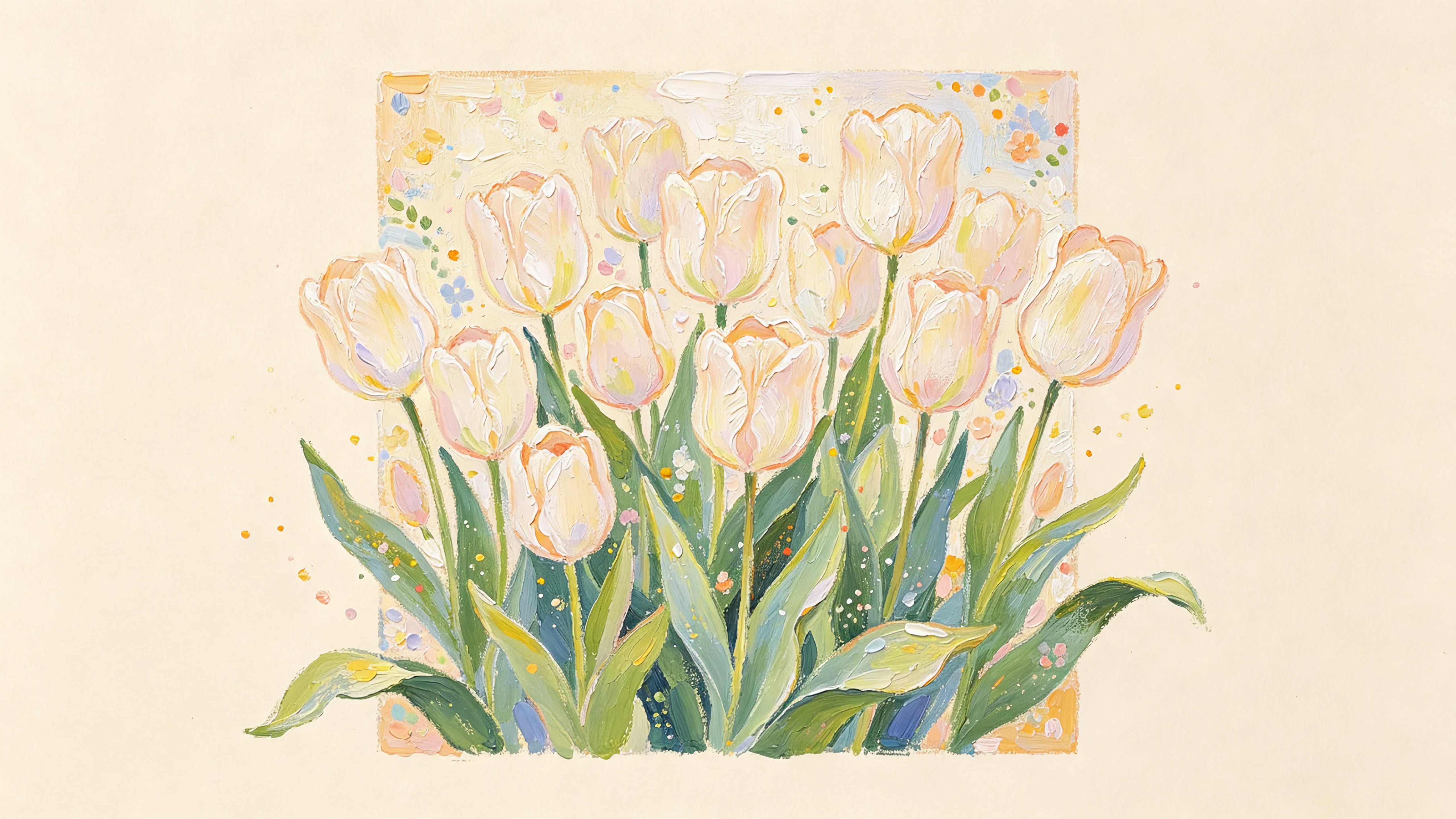 唯美的郁金香插画