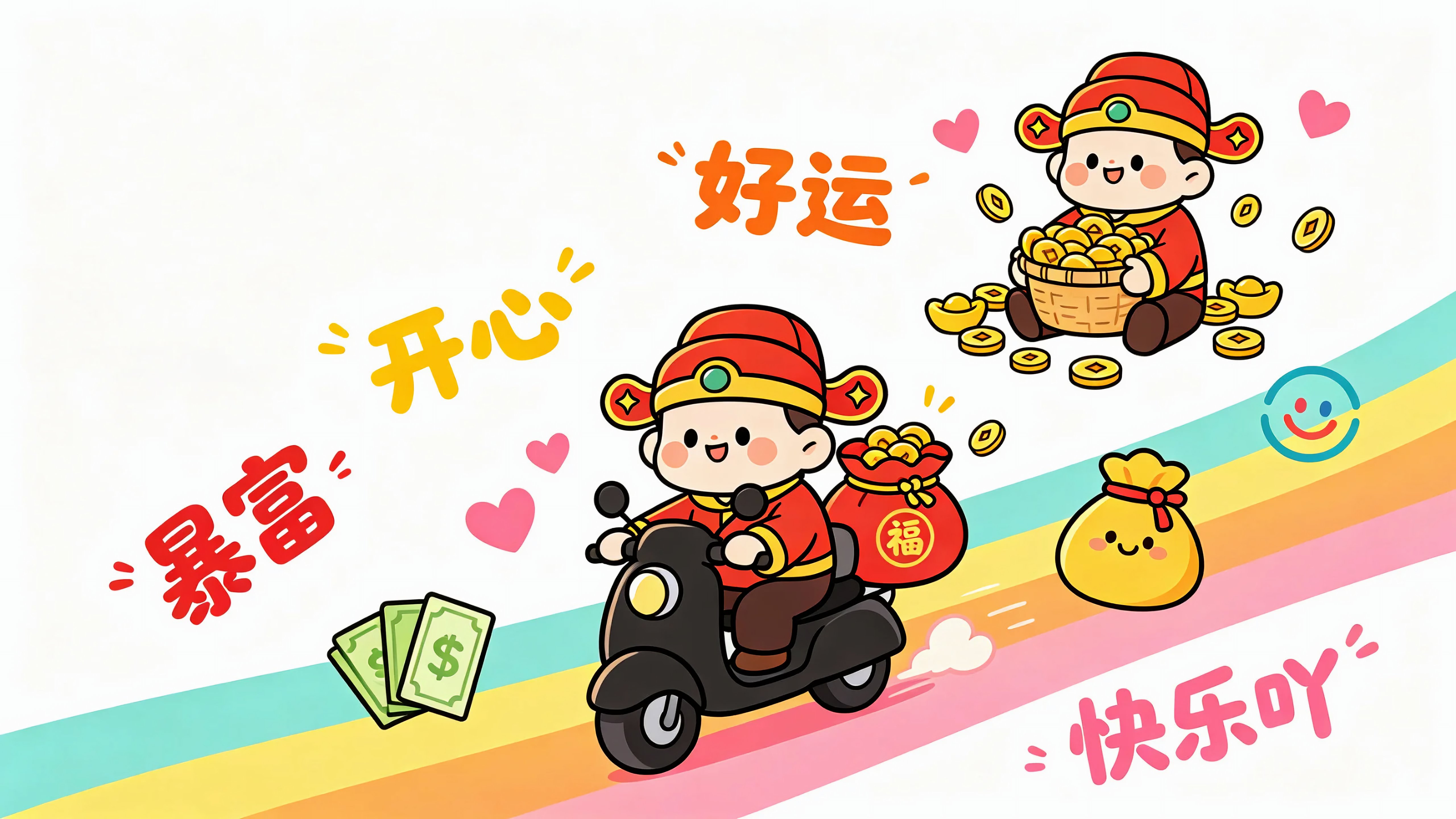 骑摩托的财神爷