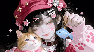 猫系甜萌少女-猫饵