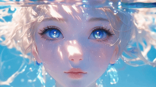 水下眼睛里有星星
