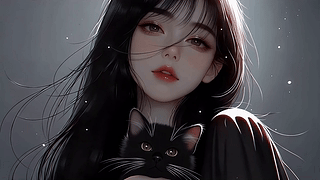 少女与黑猫