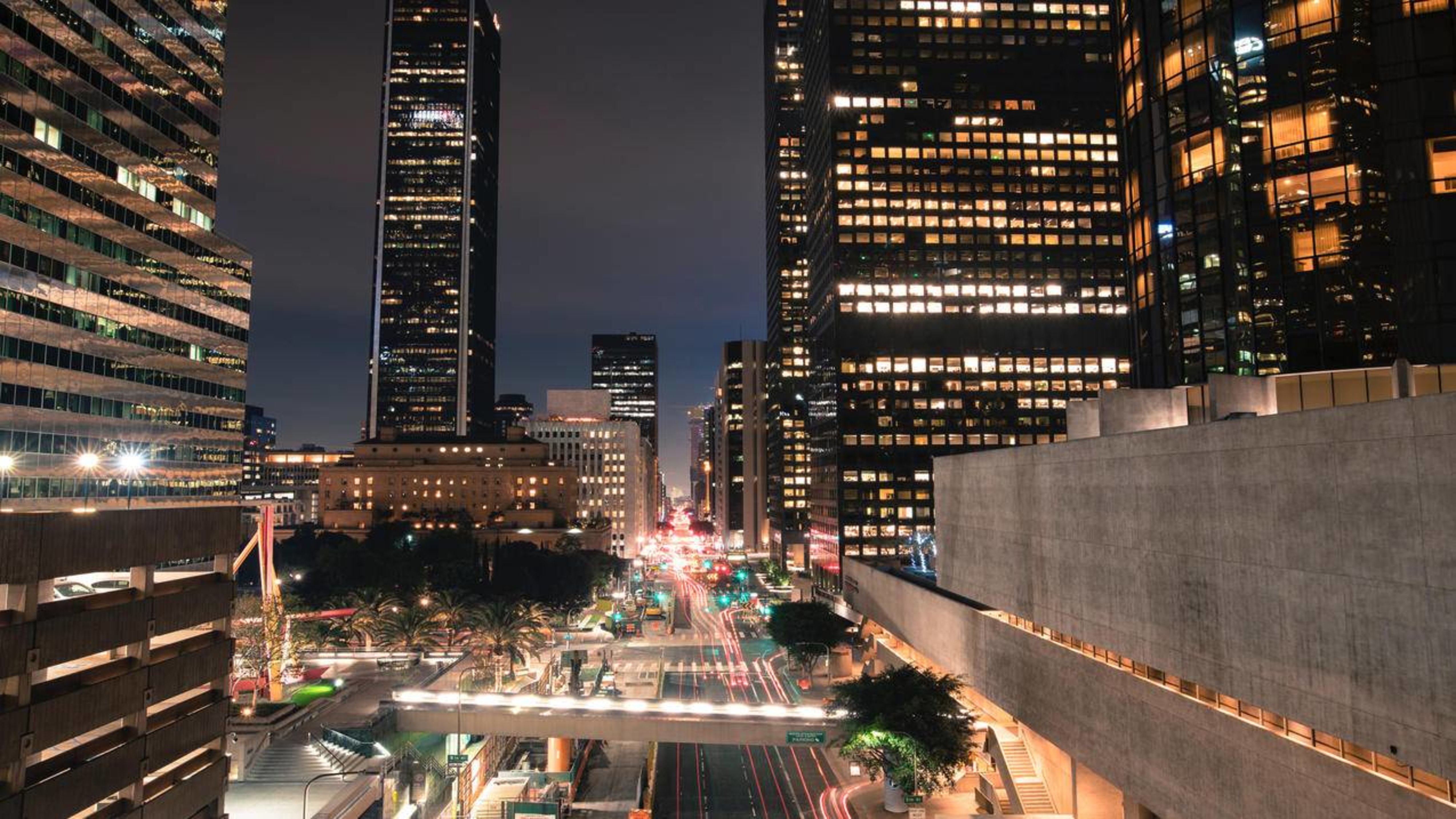 风景城市夜景建筑灯光