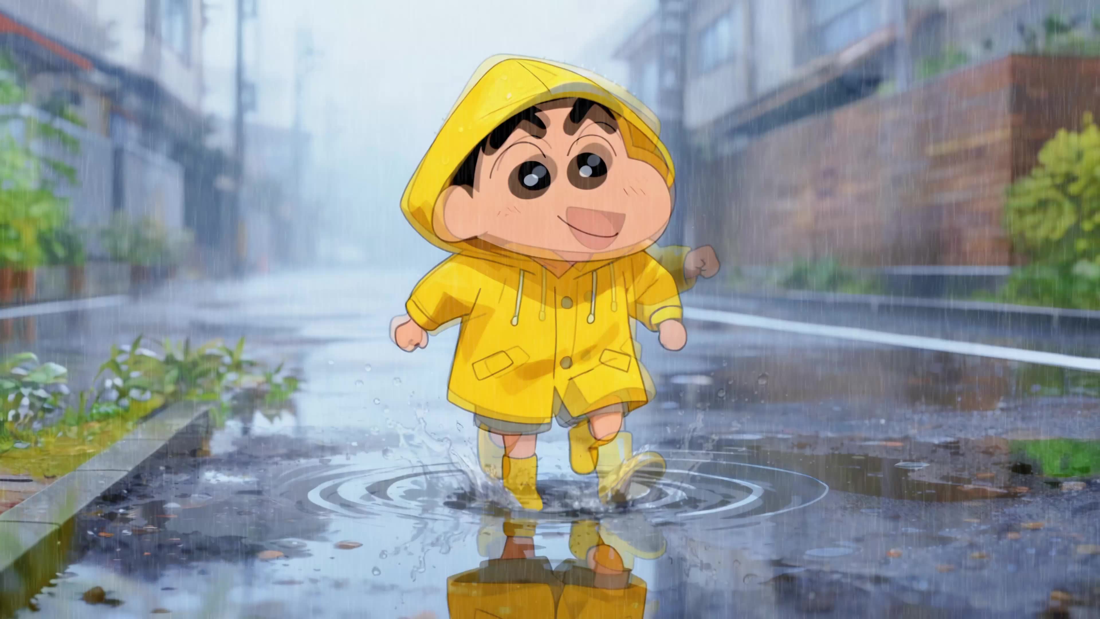雨中奔跑