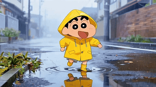 雨中奔跑