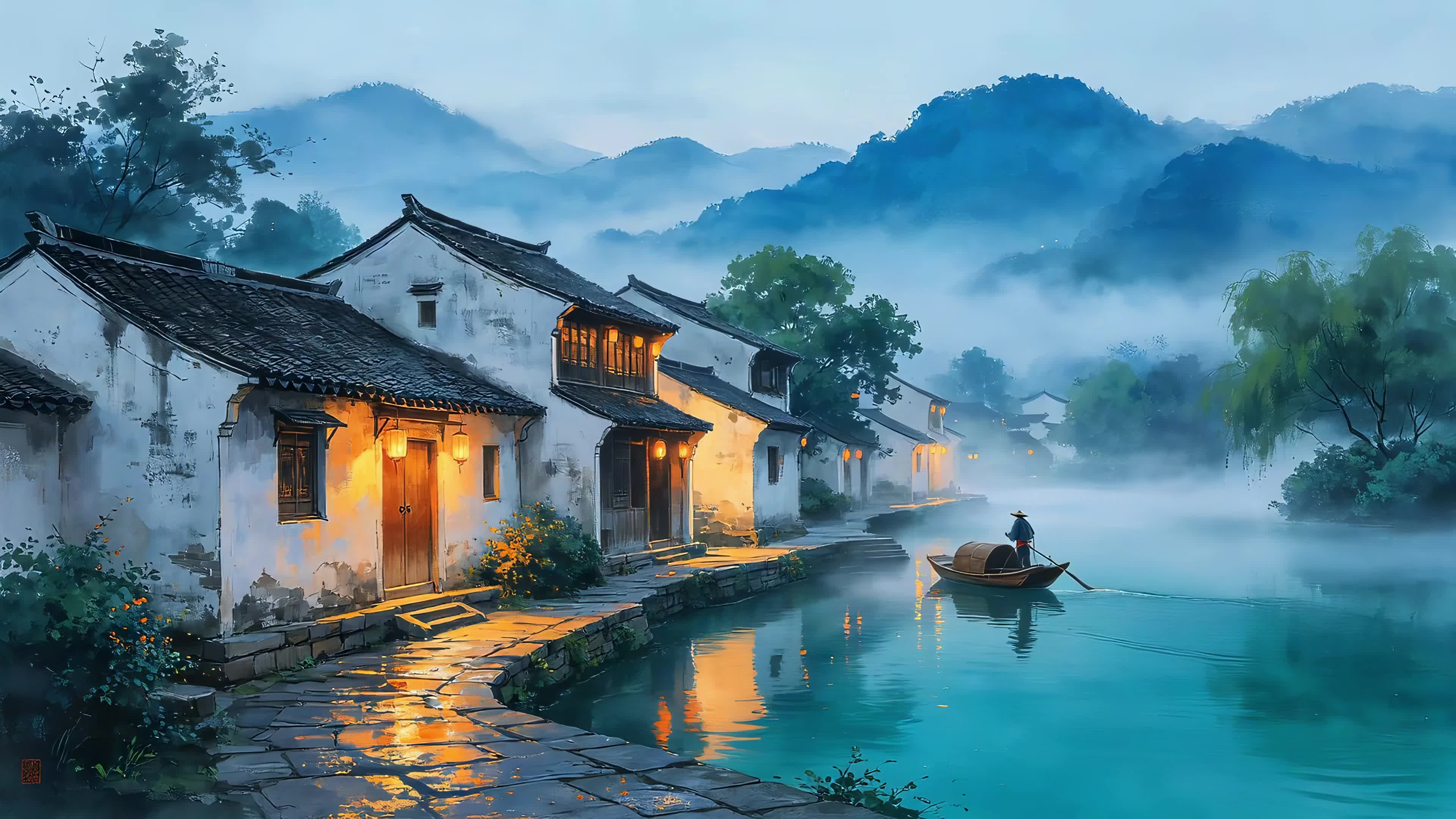 傍晚的村落