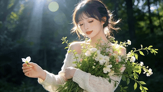 鲜花美女