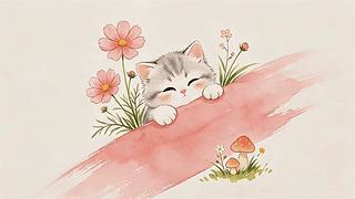 呆萌的小猫