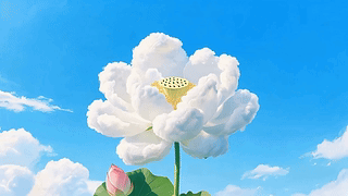 蓝天下的花