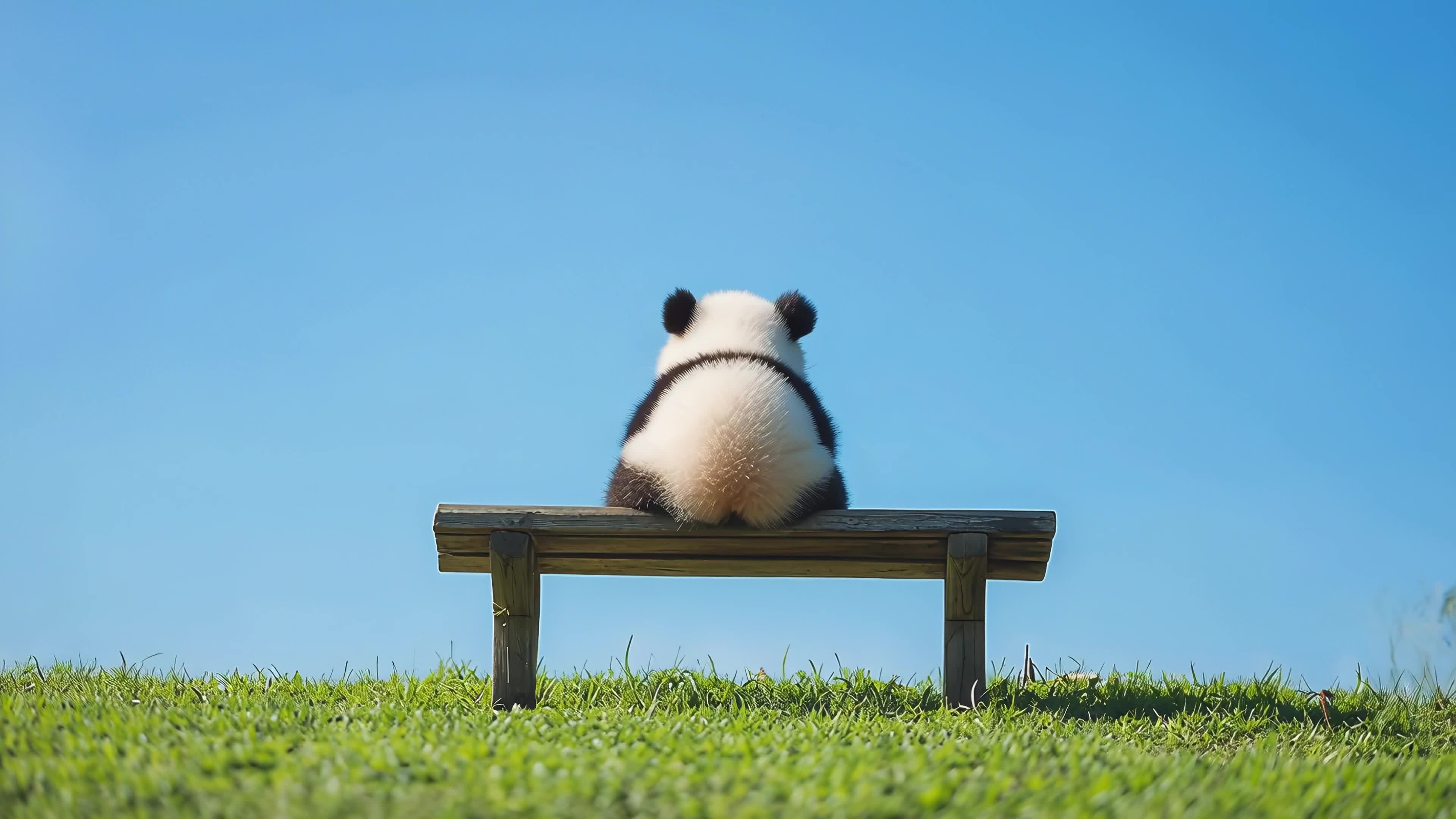 可爱熊猫治愈壁纸