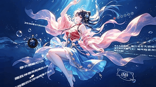 深海古风汉服少女（3D音乐交互）