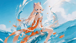 粉发美女