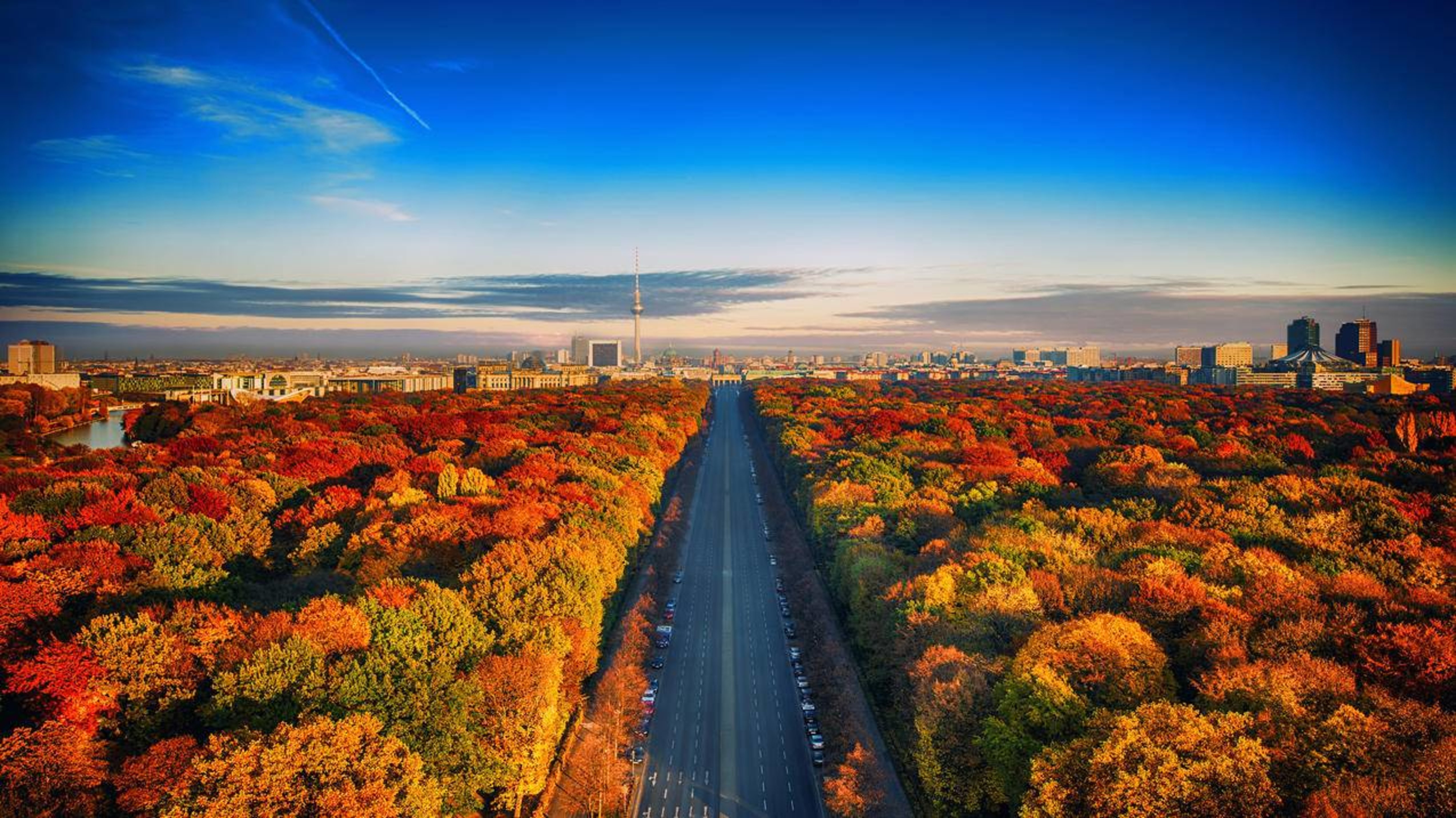 风景城市道路建筑