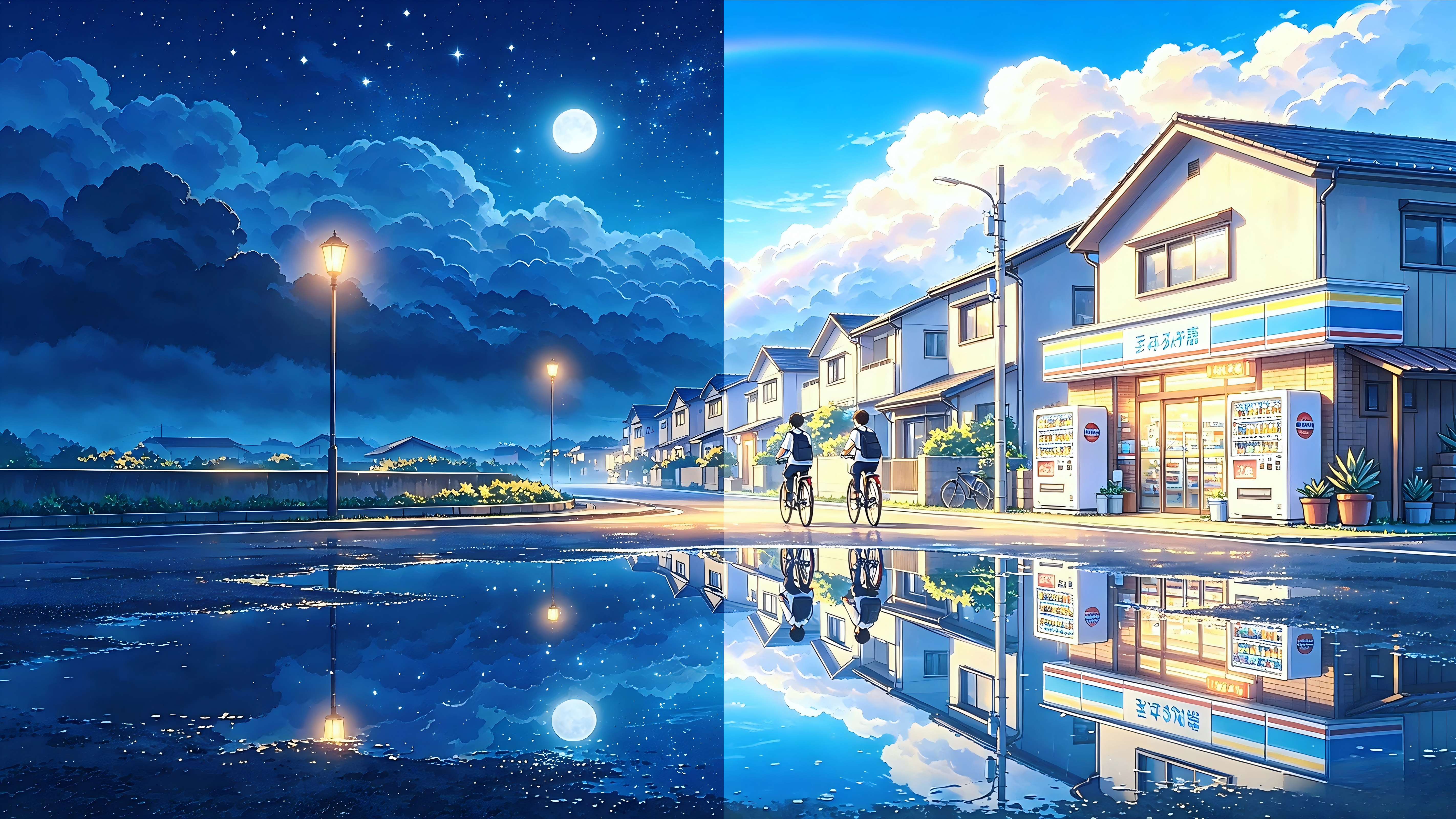 雨巷归途（昼夜交替）