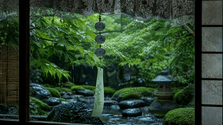 林间溪景