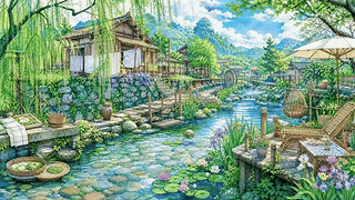 溪谷绿景