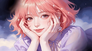 粉发动漫少女