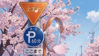 樱花季的日式街景