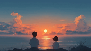 日落下的少年