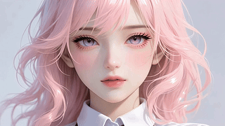 4K粉发少女