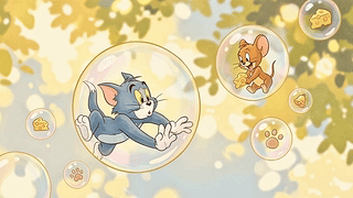 泡泡里的猫和老鼠