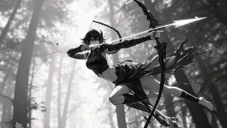 武侠射箭美女