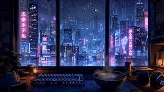 赛博雨滴屏