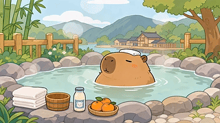 卡皮巴拉的温泉之旅