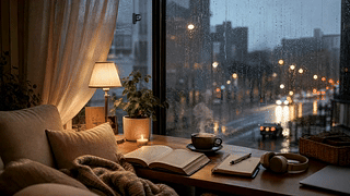 雨夜都市窗景