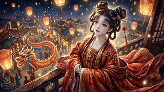 灯会少女