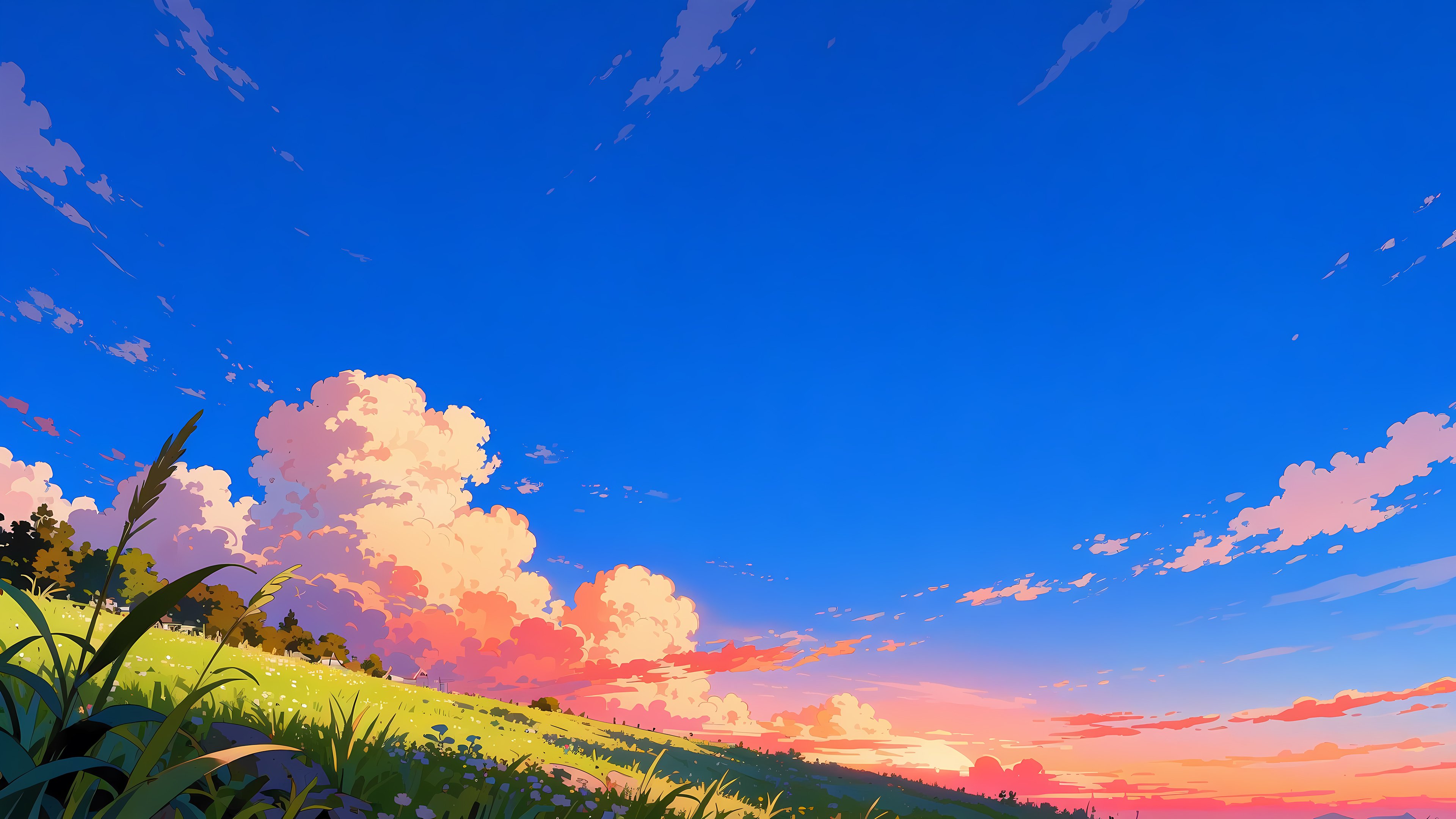 清新护眼4K_静态_火烧云