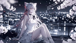 天台樱花猫耳少女（音乐交互）