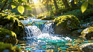林间流水