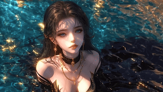 碧水金粼