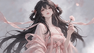 粉衣古风少女