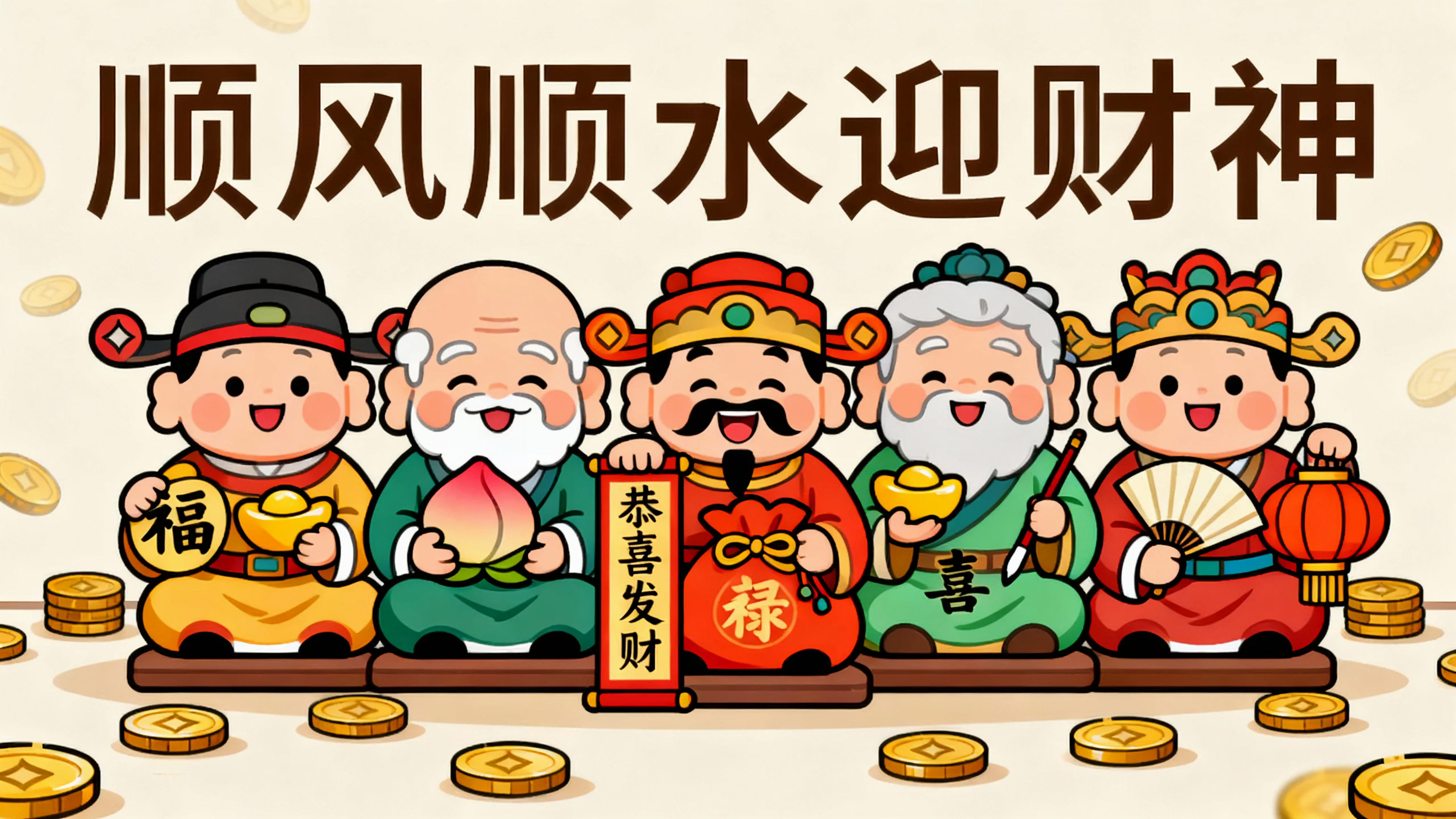 顺风顺水迎财神