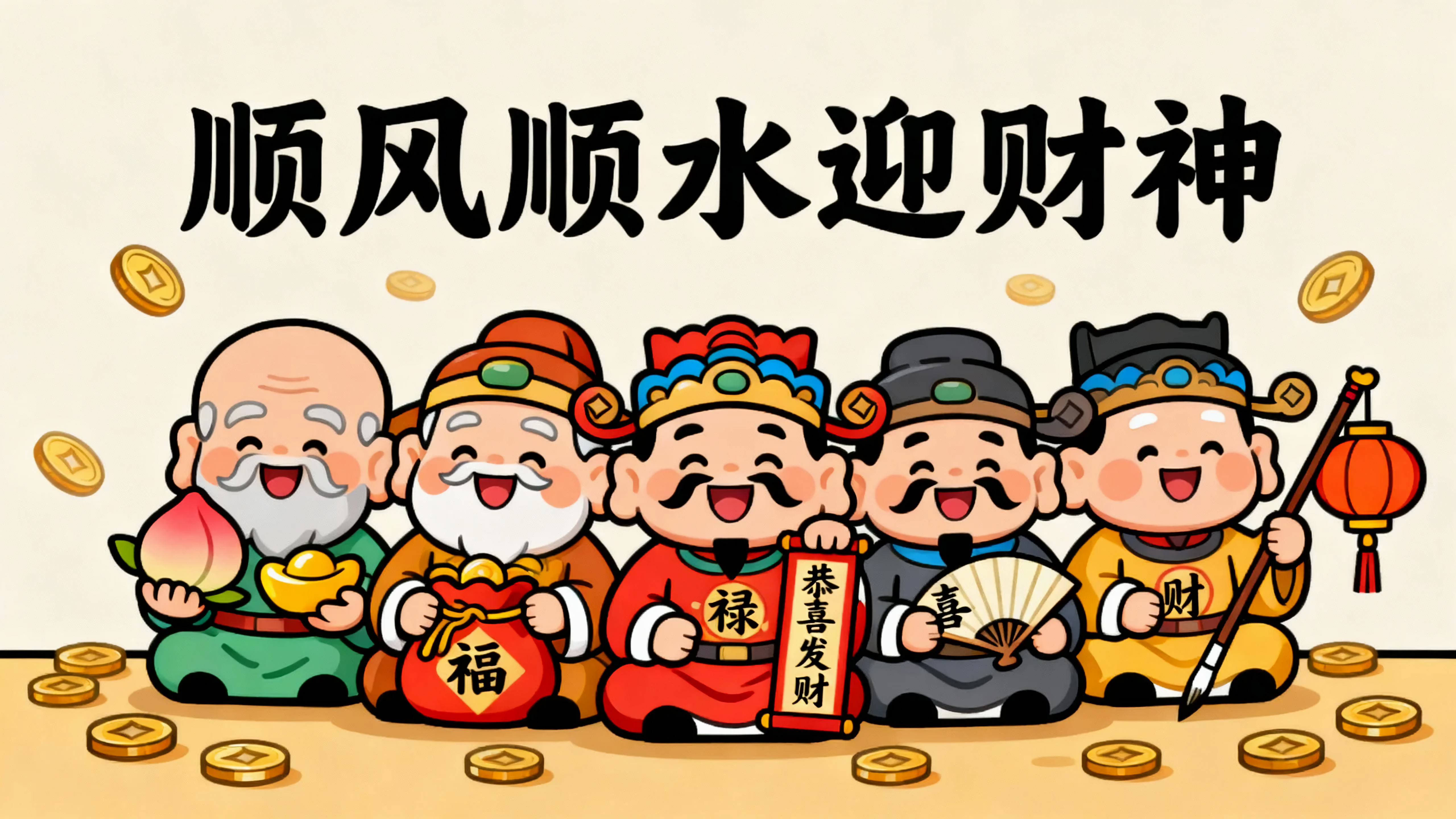 顺风顺水迎财神