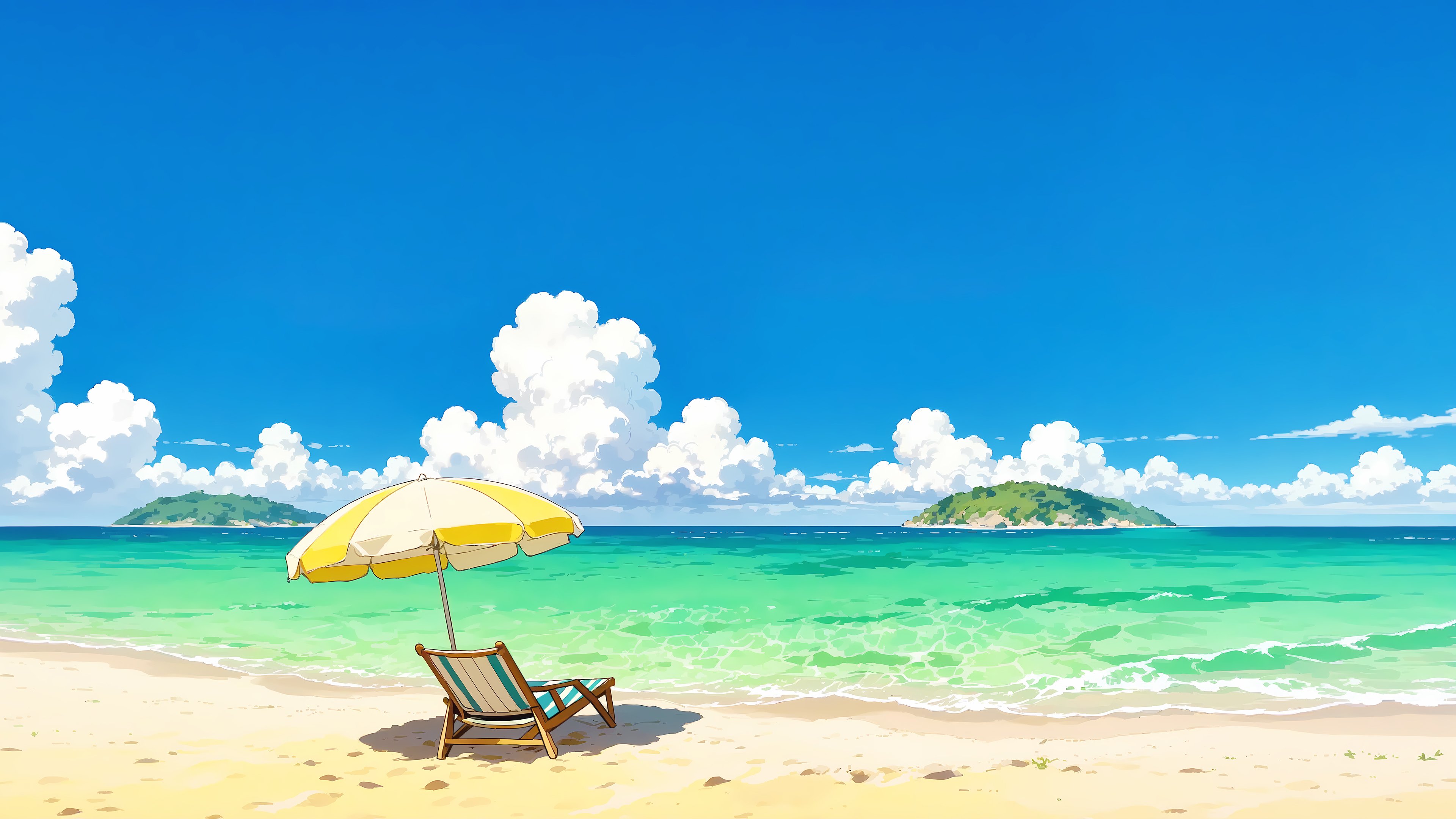 清新护眼4K_静态_海边发呆2