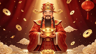财神爷双手献宝